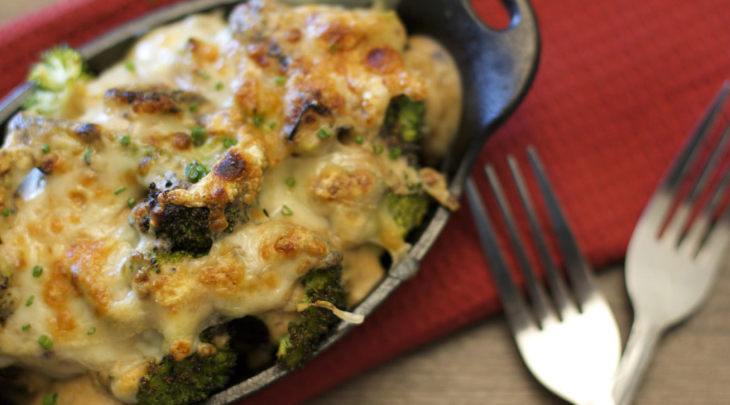 Grilled Broccoli Gratin